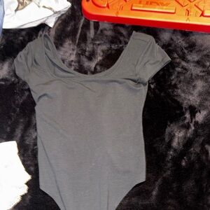 American Eagle Outfitters Charcoal Bodysuit